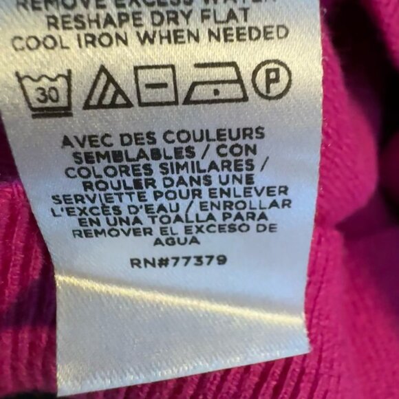 Ann Taylor Women’s Hot Pink Rhinestone Button Cardigan Size Medium P MP - Picture 6 of 8